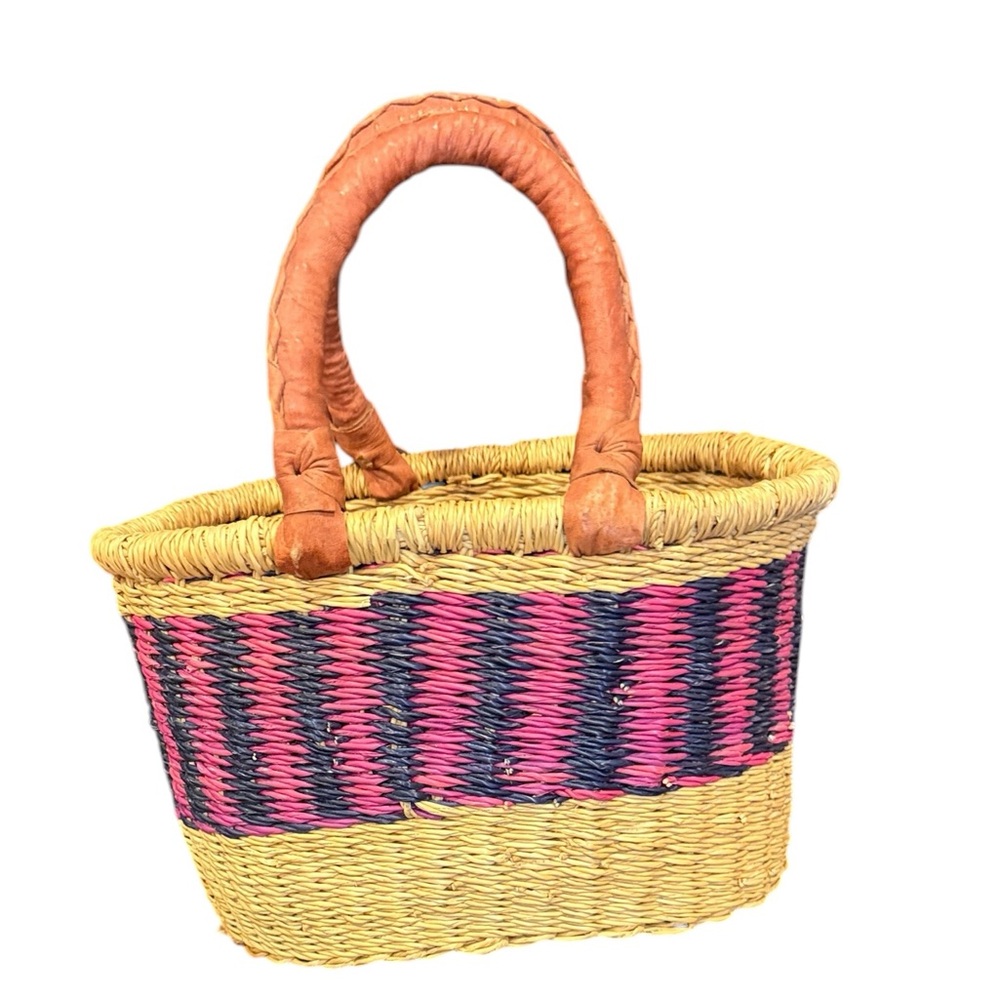 Mini Handmade Bolga Elephant Grass Basket